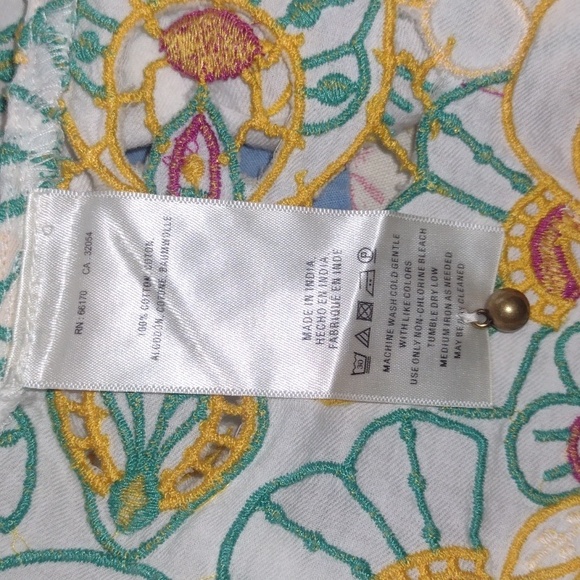 Anthropologies Amika + Kin bisbee embroidered blouse size 10 - Picture 9 of 9